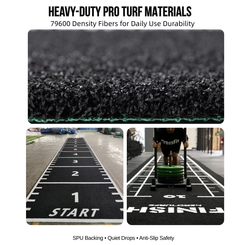Garage Gym Turf 1x5m 15mm High Density 79600 SPU Backing Durable Indoor Fitness Turf Mat